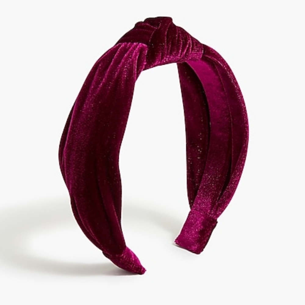 Crewcuts girls velvet knot headband, purple
